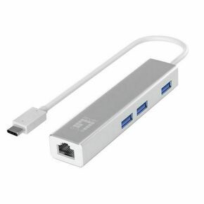 LevelOne Adapter USB-C -&gt; Gbps LAN + USB3.0 Hub