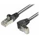 Transmedia Cat6A SFTP Patch Cable, RJ45 plug angled up, 0,5 m