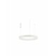 NOVA LUCE 9345641 | Morbido Nova Luce visilice svjetiljka okrugli daljinski upravljač jačina svjetlosti se može podešavati, sa podešavanjem temperature boje, s mogućnošću skraćivanja kabla 1x LED 4076lm 2700 4000K bijelo, opal