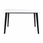 Bijeli blagovaonski stol s crnom konstrukcijom loomi.design Vojens, 120 x 70 cm