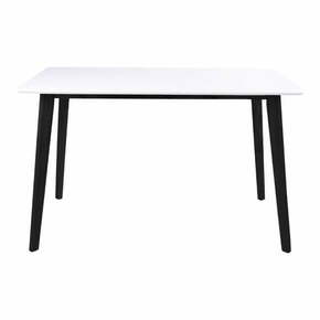 Bijeli blagovaonski stol s crnom konstrukcijom loomi.design Vojens