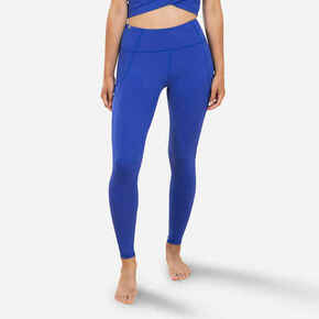 Tajice za jogu Premium Yoga ženske indigo plave