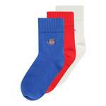 GANT Čarape plava / siva / crvena / bijela