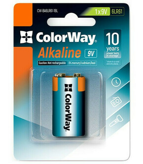 Colorway alkalna baterija 6LR61/ 9V/ 1 kom u pakiranju/ Blister