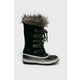 Sorel - Čizme za snijeg Joan Of Arctic - crna. Čizme za snijeg iz kolekcije Sorel. Model izrađen od kombiniranog sintetičkog materijala i prirodne kože.