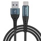 Yesido - podatkovni kabel (CA-62) - USB na Type-C, 3A, 1,2 m - crni