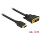 Delock 85655 HDMI - DVI 24+1 kabel 3 m