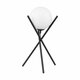 EGLO 39593 | Salvezinas Eglo stolna svjetiljka 48,5cm sa prekidačem na kablu 1x E14 crno, bijelo, opal