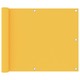 vidaXL Balkonski zastor žuti 75 x 500 cm od tkanine Oxford