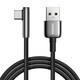 Kabel UGREEN, kutni USB-C (M) na USB 2.0 A (M), 3A, crni, 1m