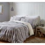 Siva posteljina mikropliš Catherine Lansfield Alpine Fleece, 200 x 200 cm