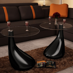 vidaXL Crni stolići za kavu u obliku kapljice vode Set 2 komade
