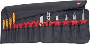 Roll-up torba od 15 komada s izoliranim alatima za rad na električnim sustavima Set alata za električare 15-dijelni Knipex 98 99 13