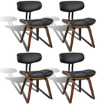 vidaXL Blagovaonske stolice s naslonom od eko kože 4 kom