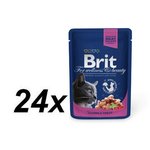 Brit vrečke Premium Cat, losos i postrva u umaku, 24 x 100g