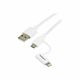 StarTech.com cable - Apple Lightning/Micro USB/USB - 1 m - LTUB1MWH