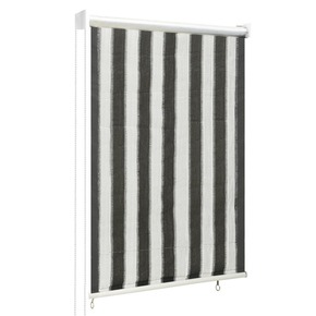 VidaXL 312680 Outdoor Roller Blind 80x140 cm Anthracite and White Stripe