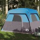 vidaXL Šator s kabinom za kampiranje za 4 osobe plavi vodootporni