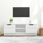 TV ormarić sjajni bijeli 102x35x36,5 cm konstruirano drvo