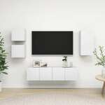 vidaXL 5-dijelni set TV ormarića bijeli od iverice