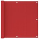 vidaXL Balkonski zastor crveni 90 x 300 cm HDPE