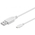 Kabel GOOBAY, USB-A na Micro USB B 2.0, bijeli, 1m polybag