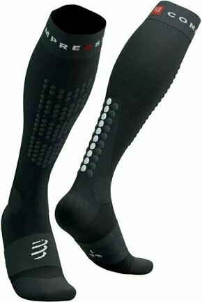 Compressport Alpine Ski Full Socks Black/Steel Grey T3 Čarape za trčanje