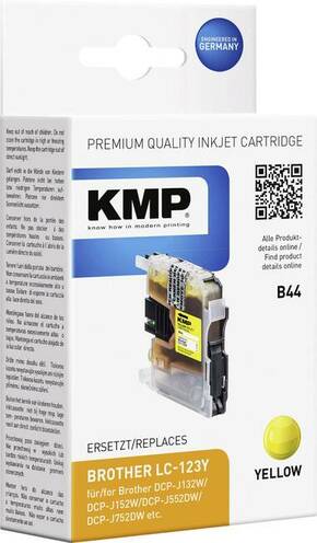 KMP tinta zamijenjen Brother LC-123 kompatibilan žut B44 1525
