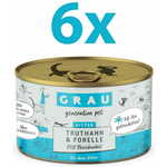 Grau GP Kitten konzervirana hrana za mačiće, puretina &amp; pastrva, 6 x 200 g