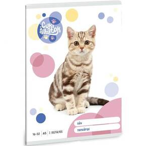 Ars Una: Slatke životinje - Američka kratkodlaka mačka 2. razred bilježnica s linijama 32 stranice A