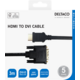 DELTACO HDMI to DVI cable, 1080p, DVI-D Single Link, 3m, black