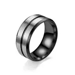 RNR One Stripe Black, prsten od nehrđajućeg čelika