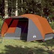 vidaXL Šator za 4 osoba sivo-narančasti 350x280x155 cm taft 190T