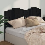 Uzglavlje za krevet crno 206 x 4 x 110 cm od masivne borovine