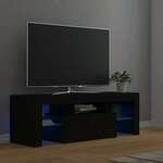 <em>TV</em> ormarić s LED svjetlima crni 120 x 35 x 40 cm