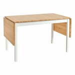 Sklopivi blagovaonski stol od borovine s bijelom konstrukcijom loomi.design Brisbane, 120 (200) x 70 cm