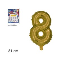Balon folijski broj 8 zlatni