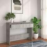 Konzolni stol siva boja betona 100 x 35 x 76 5 cm od iverice