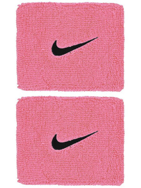 Znojnik za ruku Nike Swoosh Wristbands - pink gaze/oil grey