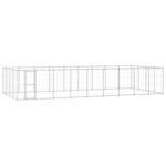 vidaXL Vanjski kavez za pse od pocinčanog čelika 43,56 m²