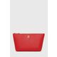 Kozmetička torbica Tommy Hilfiger boja: crvena - crvena. Kozmetička torbica iz kolekcije Tommy Hilfiger. Model izrađen od ekološke kože.