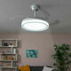 Stropni Ventilator s LED Svjetlom i 4 Krilima na Uvlačenje Blalefan InnovaGoods Bijela 72 W