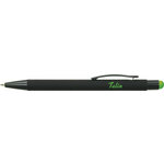 Kemijska olovka Talin metalna, touch screen vrh, crno/zelena 50 komada