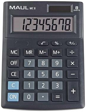 Maul MC 8 stolni kalkulator crna Zaslon (broj mjesta): 8 baterijski pogon