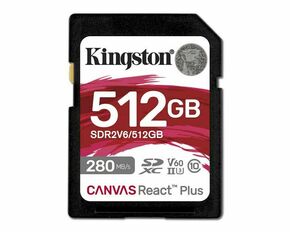 Kingston Technology Canvas React Plus 512 GB SDXC UHS-II 10.razred