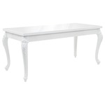 vidaXL Blagovaonski stol visokog sjaja bijeli 179 x 89 x 81 cm
