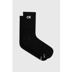 Čarape Calvin Klein za žene, boja: crna - crna. Duge sokne iz kolekcije Calvin Klein. Model izrađen od elastičnog, glatkog materijala.