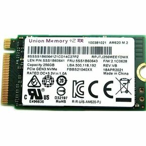 SSD Union SSS1B60641 M.2 NVMe PCIe 2242 256GB (40mm)