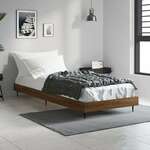 Okvir za krevet smeđi hrast 75x190 cm konstruirano drvo