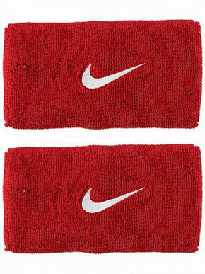 Znojnik za ruku Nike Swoosh Double-Wide Wristbands - varsity red/white